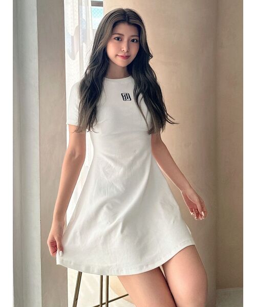 GYDA（ジェイダ）の「GYGYスウェットフレアワンピース（ワンピース・レディース・ブラック/オフホワイト・FREE）」の22枚目の写真