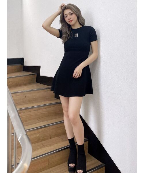 GYDA（ジェイダ）の「GYGYスウェットフレアワンピース（ワンピース・レディース・ブラック/オフホワイト・FREE）」の15枚目の写真