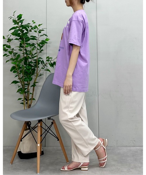 spiritoso(スピリトーゾ)の「【spiritoso】GOOD DAY シートプリントTシャツ (CP)(Tシャツ/カットソー・レディース・ホワイト/オートミール/ライトパープル・M/L)」の11枚目の写真