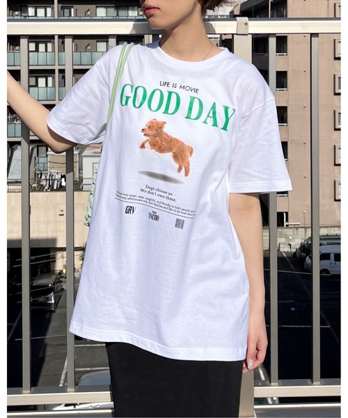 spiritoso(スピリトーゾ)の「【spiritoso】GOOD DAY シートプリントTシャツ (CP)(Tシャツ/カットソー・レディース・ホワイト/オートミール/ライトパープル・M/L)」の15枚目の写真