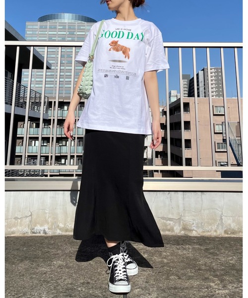 spiritoso(スピリトーゾ)の「【spiritoso】GOOD DAY シートプリントTシャツ (CP)(Tシャツ/カットソー・レディース・ホワイト/オートミール/ライトパープル・M/L)」の16枚目の写真