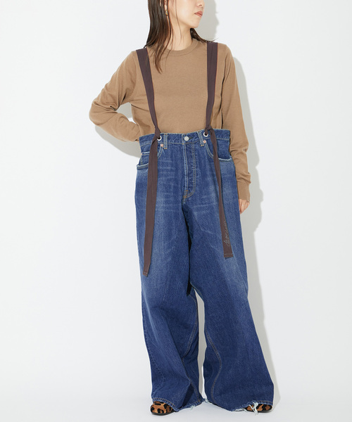 Bonum（ボナム）の「デニムワイドサロペット（サロペット