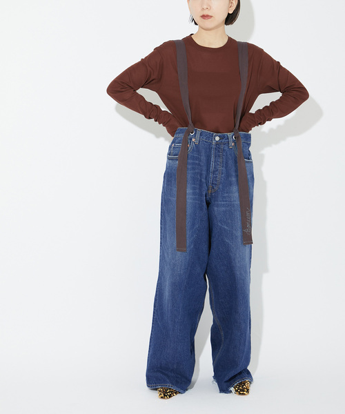 Bonum（ボナム）の「デニムワイドサロペット（サロペット