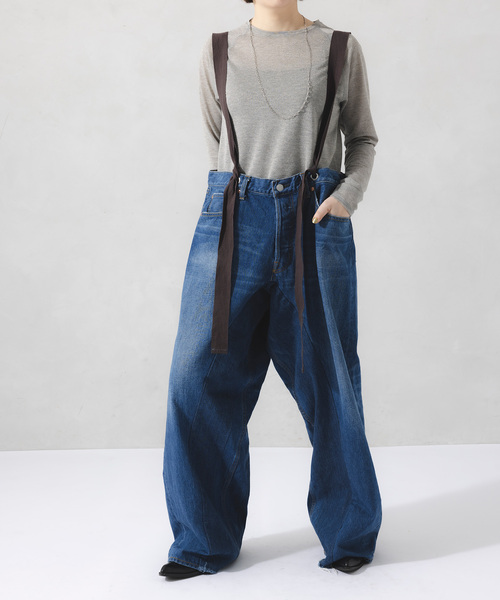 誕生日プレゼント Bonum（ボナム）の「デニムワイドサロペット（サロペット パンツ