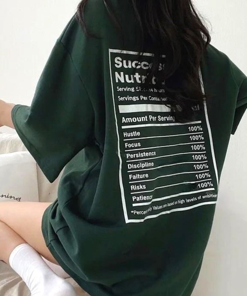 CANVAS+(キャンバスプラス)の「【CANVAS+】バックプリントルーズTシャツ(Tシャツ/カットソー・レディース・ブラック/サックスブルー/ダークグリーン/ホワイト・M)」の17枚目の写真