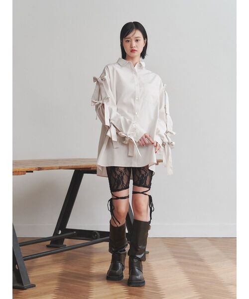 jouetie（ジュエティ）の「レースアップバイカーパンツ（その他パンツ・レディース・ブラック/オフホワイト・MEDIUM）」の5枚目の写真