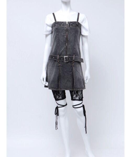 jouetie（ジュエティ）の「レースアップバイカーパンツ（その他パンツ・レディース・ブラック/オフホワイト・MEDIUM）」の15枚目の写真