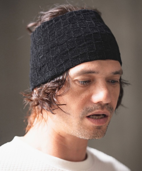 GLIMCLAP（グリムクラップ）の「mko12125- Molle yarn headband ヘアバンド（ヘアバンド・メンズ・ブラック/チャコール・FREE）」の5枚目の写真