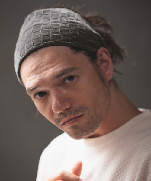 GLIMCLAP（グリムクラップ）の「mko12125- Molle yarn headband ヘアバンド（ヘアバンド・メンズ・ブラック/チャコール・FREE）」の6枚目の写真