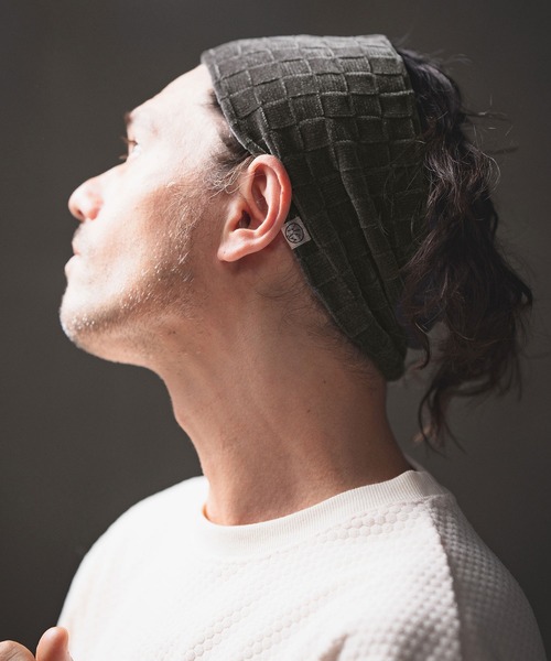 GLIMCLAP（グリムクラップ）の「mko12125- Molle yarn headband ヘアバンド（ヘアバンド・メンズ・ブラック/チャコール・FREE）」の8枚目の写真
