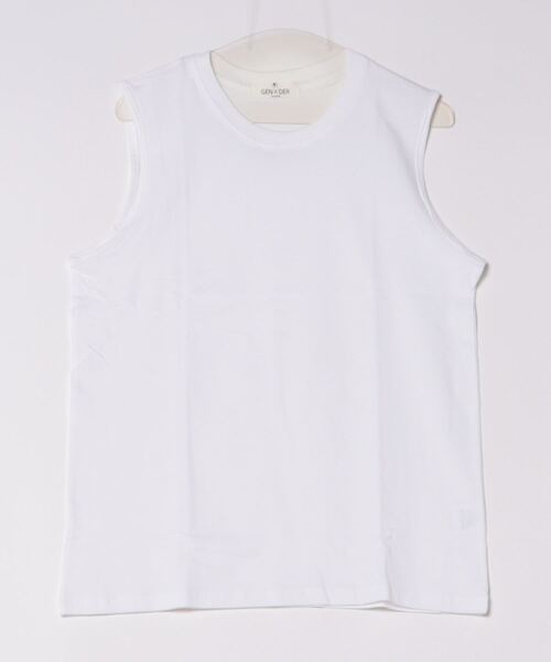 GENXDER(ノンジェンダー)の「【GENXDER】ゆったりシルエットのノースリーブTシャツ (SS)(タンクトップ・メンズ・ブラック/ホワイト・LARGE/X-LARGE/XX-LARGE)」の5枚目の写真