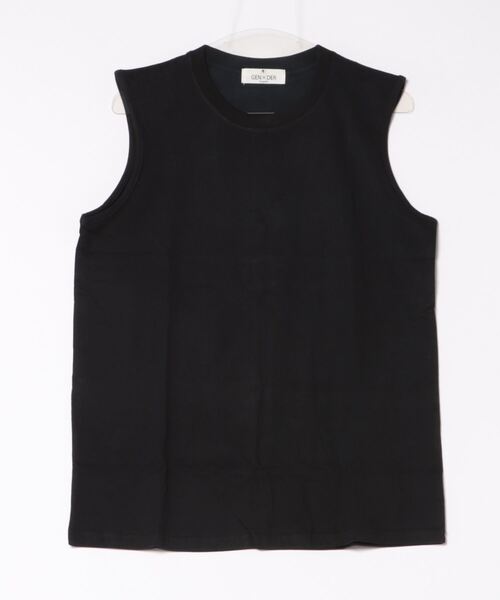 GENXDER(ノンジェンダー)の「【GENXDER】ゆったりシルエットのノースリーブTシャツ (SS)(タンクトップ・メンズ・ブラック/ホワイト・LARGE/X-LARGE/XX-LARGE)」の4枚目の写真