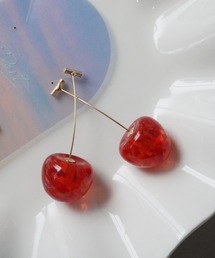 【 Port / ポート 】 クリア さくらんぼ ピアス / チェリー #_