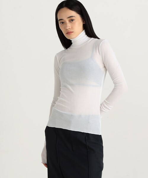 EDITION（エディション）の「キョウネンフライス ハイネックプルオーバー（Tシャツ/カットソー・レディース・ホワイト/ブラック/オレンジ・FREE）」の5枚目の写真