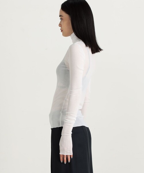 EDITION（エディション）の「キョウネンフライス ハイネックプルオーバー（Tシャツ/カットソー・レディース・ホワイト/ブラック/オレンジ・FREE）」の6枚目の写真