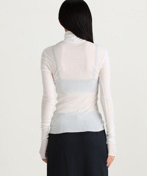 EDITION（エディション）の「キョウネンフライス ハイネックプルオーバー（Tシャツ/カットソー・レディース・ホワイト/ブラック/オレンジ・FREE）」の7枚目の写真