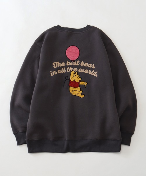 Disney(ディズニー)の「【Disney/ディズニー】アートワークデザイン 裏起毛 サガラ刺繍 クルーネック スウェット トレーナー(スウェット・レディース・オートミール/ダークグレー/ワインレッド/サックスブルー・M/L)」の1枚目の写真