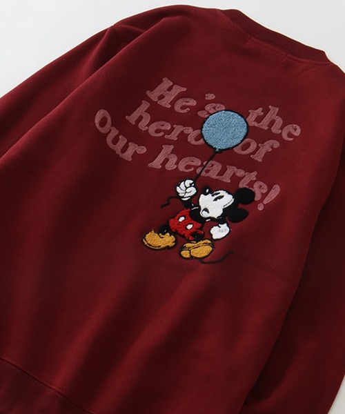 Disney(ディズニー)の「【Disney/ディズニー】アートワークデザイン 裏起毛 サガラ刺繍 クルーネック スウェット トレーナー(スウェット・レディース・オートミール/ダークグレー/ワインレッド/サックスブルー・M/L)」の12枚目の写真