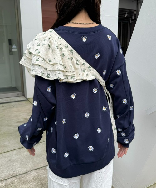 HELLO.SANFRANCISCO（ハローサンフランシスコ）の「【HELLO.SANFRANCISCO】フラワープリントマルチウェイフリルベルト（付け襟・レディース・アイボリー・ONESIZE）」の3枚目の写真