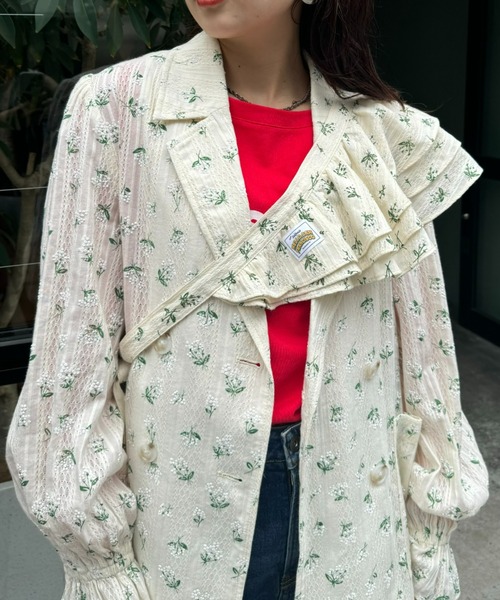 HELLO.SANFRANCISCO（ハローサンフランシスコ）の「【HELLO.SANFRANCISCO】フラワープリントマルチウェイフリルベルト（付け襟・レディース・アイボリー・ONESIZE）」の6枚目の写真