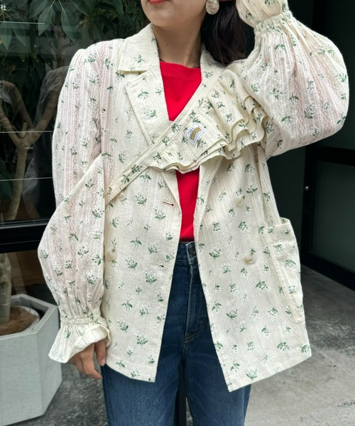 HELLO.SANFRANCISCO（ハローサンフランシスコ）の「【HELLO.SANFRANCISCO】フラワープリントマルチウェイフリルベルト（付け襟・レディース・アイボリー・ONESIZE）」の9枚目の写真