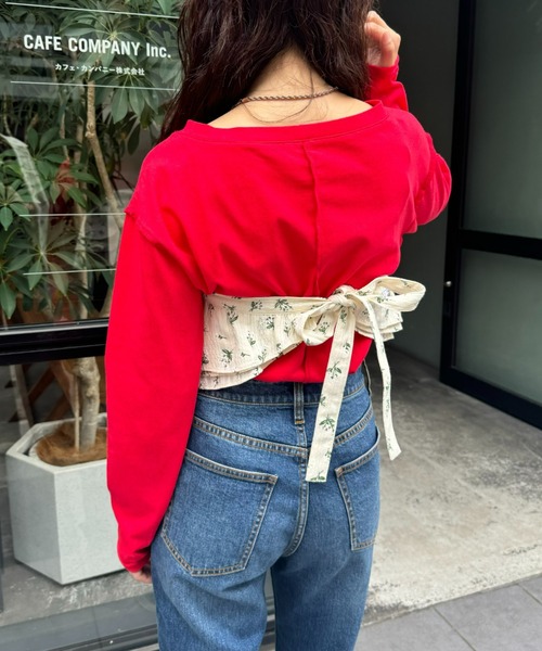 HELLO.SANFRANCISCO（ハローサンフランシスコ）の「【HELLO.SANFRANCISCO】フラワープリントマルチウェイフリルベルト（付け襟・レディース・アイボリー・ONESIZE）」の14枚目の写真