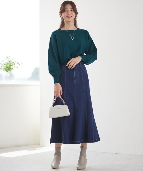 ANY SIS（エニィスィス）の「【洗える】ナローデニム スカート（デニムスカート・レディース・ブラック系/ネイビー系・2/1/3）」の8枚目の写真