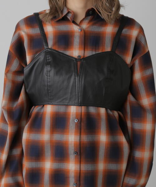 FREE'S MART（フリーズマート）の「◆合皮ビスチェ（ベスト・レディース・ブラック・FREE）」の12枚目の写真