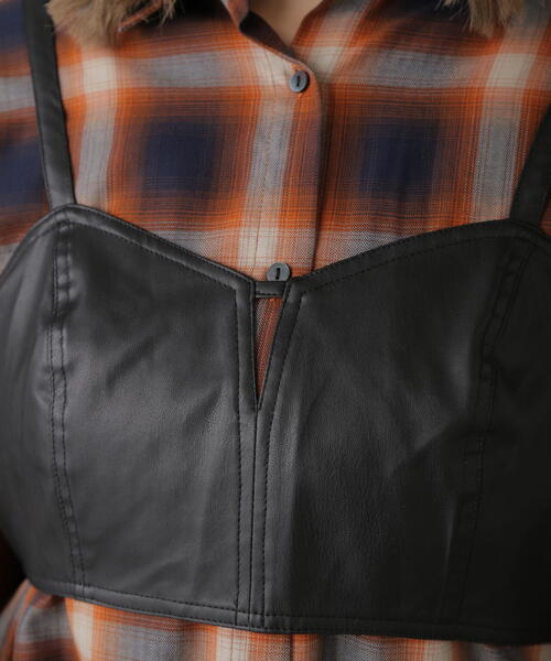 FREE'S MART（フリーズマート）の「◆合皮ビスチェ（ベスト・レディース・ブラック・FREE）」の15枚目の写真