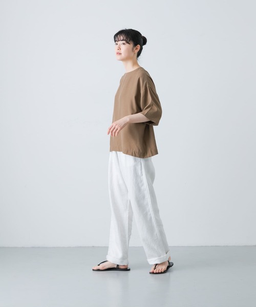 かぐれ（カグレ）の「フィブリルタフタプルオーバー（Tシャツ/カットソー・レディース・キャメル/ブラック・FREE）」の20枚目の写真