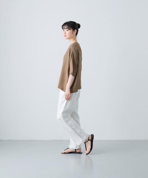 かぐれ（カグレ）の「フィブリルタフタプルオーバー（Tシャツ/カットソー・レディース・キャメル/ブラック・FREE）」の19枚目の写真