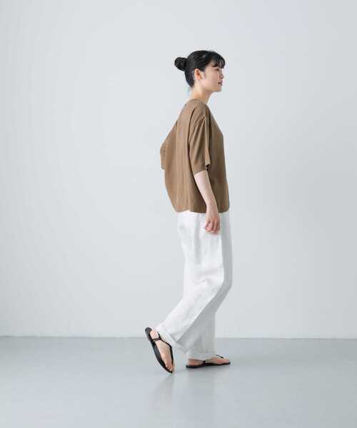 かぐれ（カグレ）の「フィブリルタフタプルオーバー（Tシャツ/カットソー・レディース・キャメル/ブラック・FREE）」の18枚目の写真