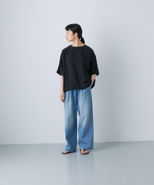 かぐれ（カグレ）の「フィブリルタフタプルオーバー（Tシャツ/カットソー・レディース・キャメル/ブラック・FREE）」の10枚目の写真