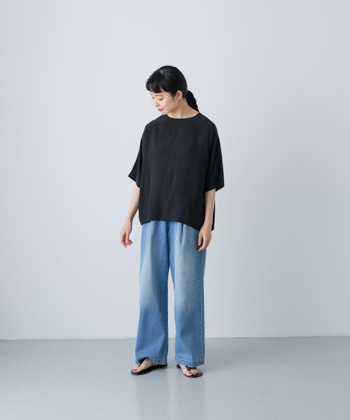 かぐれ（カグレ）の「フィブリルタフタプルオーバー（Tシャツ/カットソー・レディース・キャメル/ブラック・FREE）」の9枚目の写真