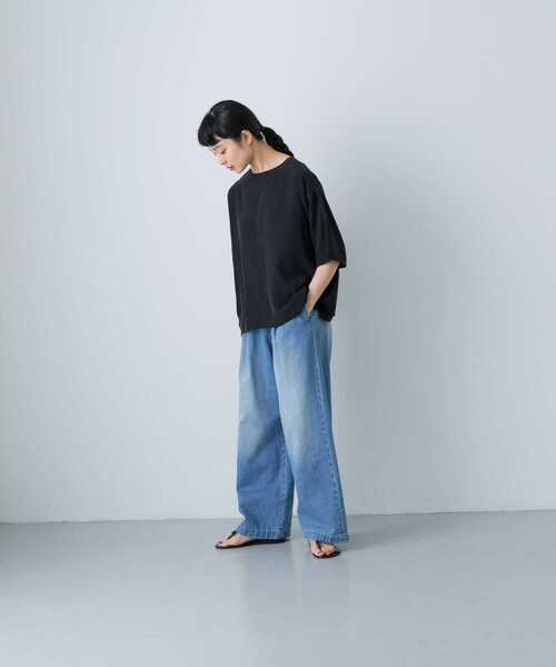 かぐれ（カグレ）の「フィブリルタフタプルオーバー（Tシャツ/カットソー・レディース・キャメル/ブラック・FREE）」の8枚目の写真