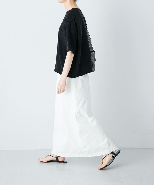 かぐれ（カグレ）の「フィブリルタフタプルオーバー（Tシャツ/カットソー・レディース・キャメル/ブラック・FREE）」の5枚目の写真