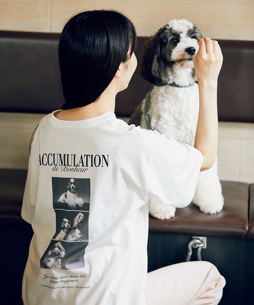 アルベロベロ　チュニック　半袖Tシャツ　ビーズ　ピンク　豚さん　犬 アルベロベロ チュニック 半袖Tシャツ ビーズ ピンク 豚さん 犬