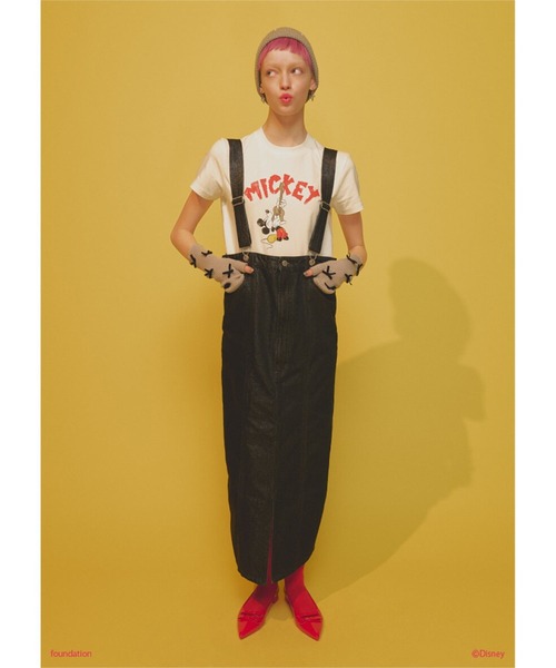 LOWRYS FARM（ローリーズファーム）の「Disney／バンドＴＳＳ　142864（Tシャツ/カットソー・レディース・オフホワイト/チャコールグレー/その他19・FREE）」の4枚目の写真