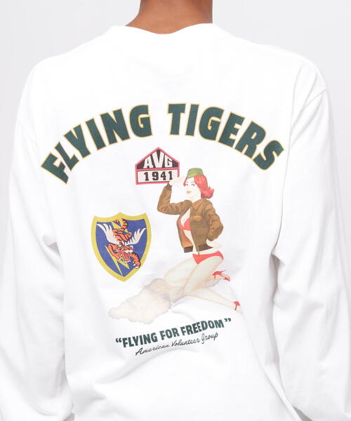 セール】LONGSLEEVE T-SHIRT 'FLYING TIGERS' / 長袖Tシャツ