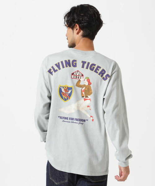 セール】LONGSLEEVE T-SHIRT 'FLYING TIGERS' / 長袖Tシャツ