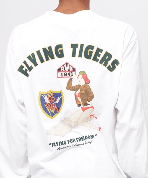 AVIREX(アヴィレックス)の「LONGSLEEVE T-SHIRT "FLYING TIGERS" / 長袖Tシャツ "フライングタイガース" / AVIREX / アヴィレックス(Tシャツ/カットソー・メンズ・ブラック/ホワイト/その他18・XX-LARGE/X-LARGE/LARGE/MEDIUM/M/2XL/L/XL)」の13枚目の写真