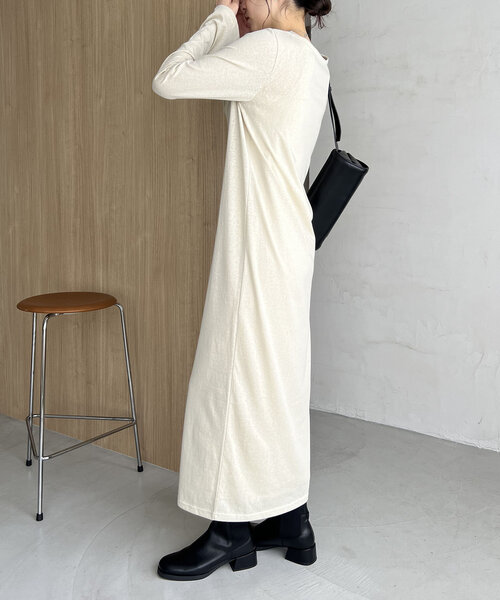 CAPRICIEUX LE'MAGE（カプリシューレマージュ）の「【低身長サイズあり】2SET Uネックワンピース（ワンピース・レディース・ブラック/ブラウン/ベージュ・FREE/PS）」の19枚目の写真