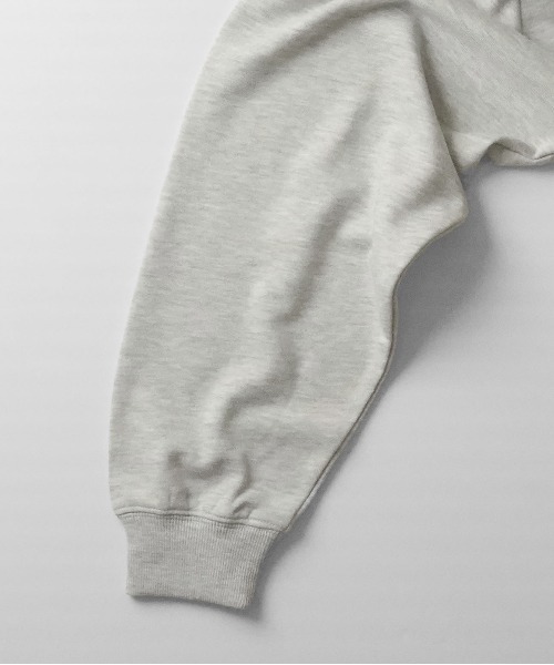 ワンポイントロゴ刺繍 ビッグシルエット ダブルジップアップ