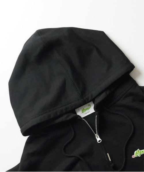 ワンポイントロゴ刺繍 ビッグシルエット ダブルジップアップ