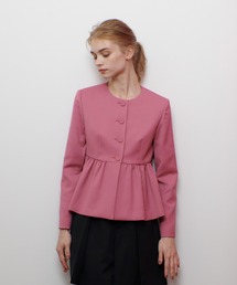 LOULOU WILLOUGHBY/ルルウィルビー　ツイードノーカラージャケット trim_ofalv_item99862e28ce3811e