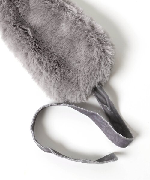 apres les cours（アプレレクール）の「2WAYファーティペット（マフラー・キッズ・グレー/アイボリー・100/140）」の6枚目の写真