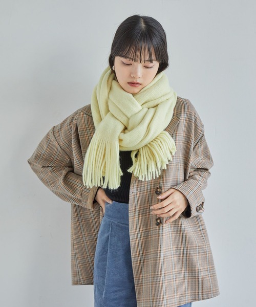 VIS（ビス）の「ミンクタッチもちもちストール（ストール/ショール・レディース・ベージュ系その他/キナリ/イエロー系その他2/チャコールグレー・FREE）」の6枚目の写真