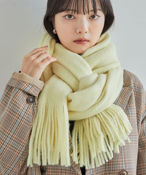 VIS（ビス）の「ミンクタッチもちもちストール（ストール/ショール・レディース・ベージュ系その他/キナリ/イエロー系その他2/チャコールグレー・FREE）」の7枚目の写真