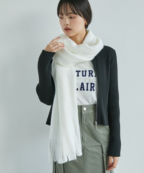 VIS（ビス）の「ミンクタッチもちもちストール（ストール/ショール・レディース・ベージュ系その他/キナリ/イエロー系その他2/チャコールグレー・FREE）」の8枚目の写真