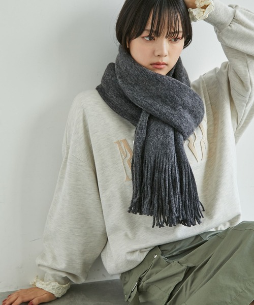 VIS（ビス）の「ミンクタッチもちもちストール（ストール/ショール・レディース・ベージュ系その他/キナリ/イエロー系その他2/チャコールグレー・FREE）」の9枚目の写真